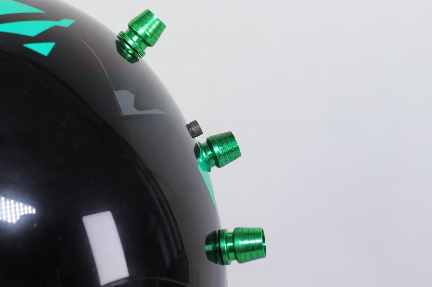 XpopArt  Green Rivet Cyberpunk Helmet with light