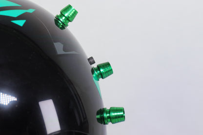 XpopArt  Green Rivet Cyberpunk Helmet with light