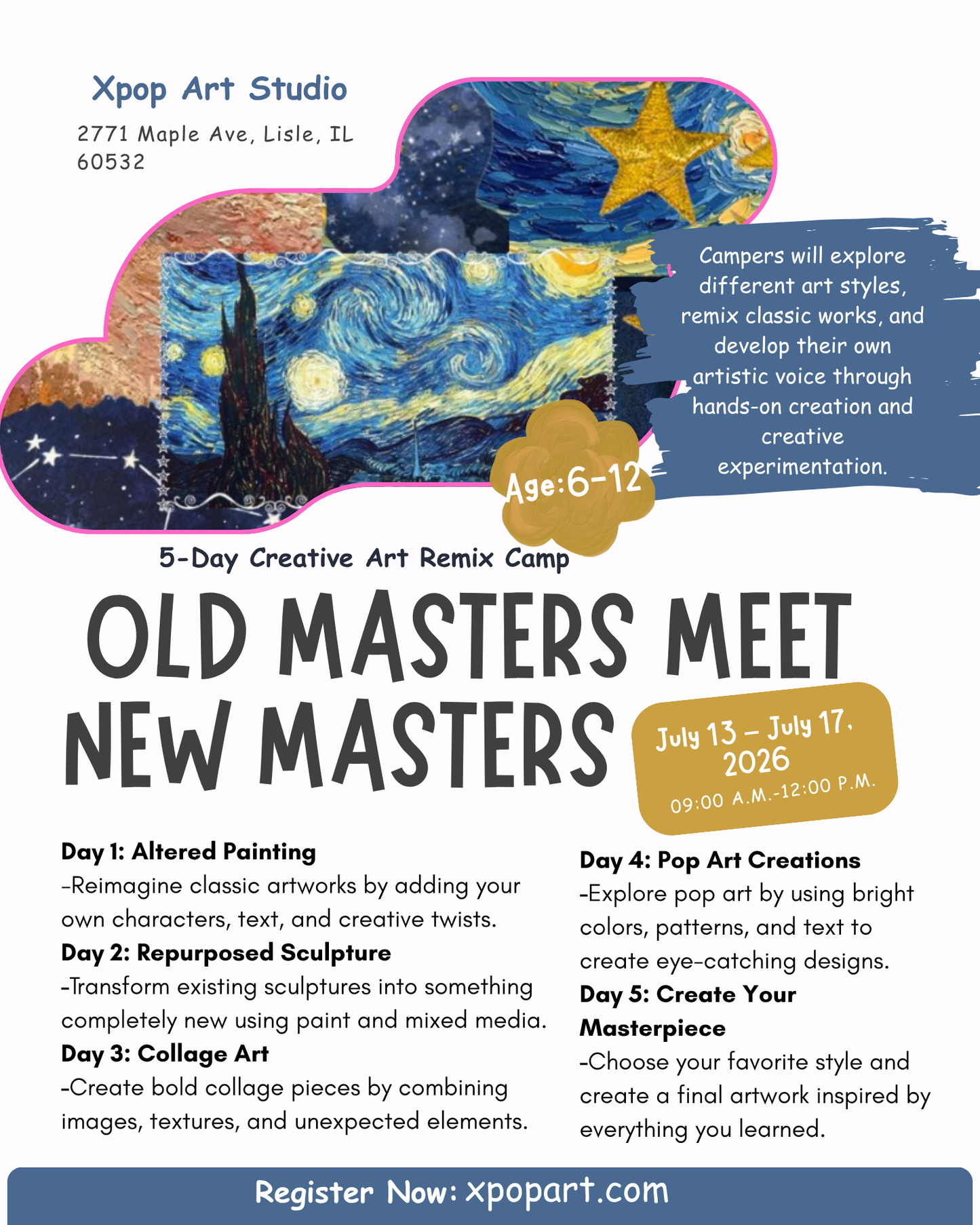 Old Masters Meet New Masters | July 13- July 17