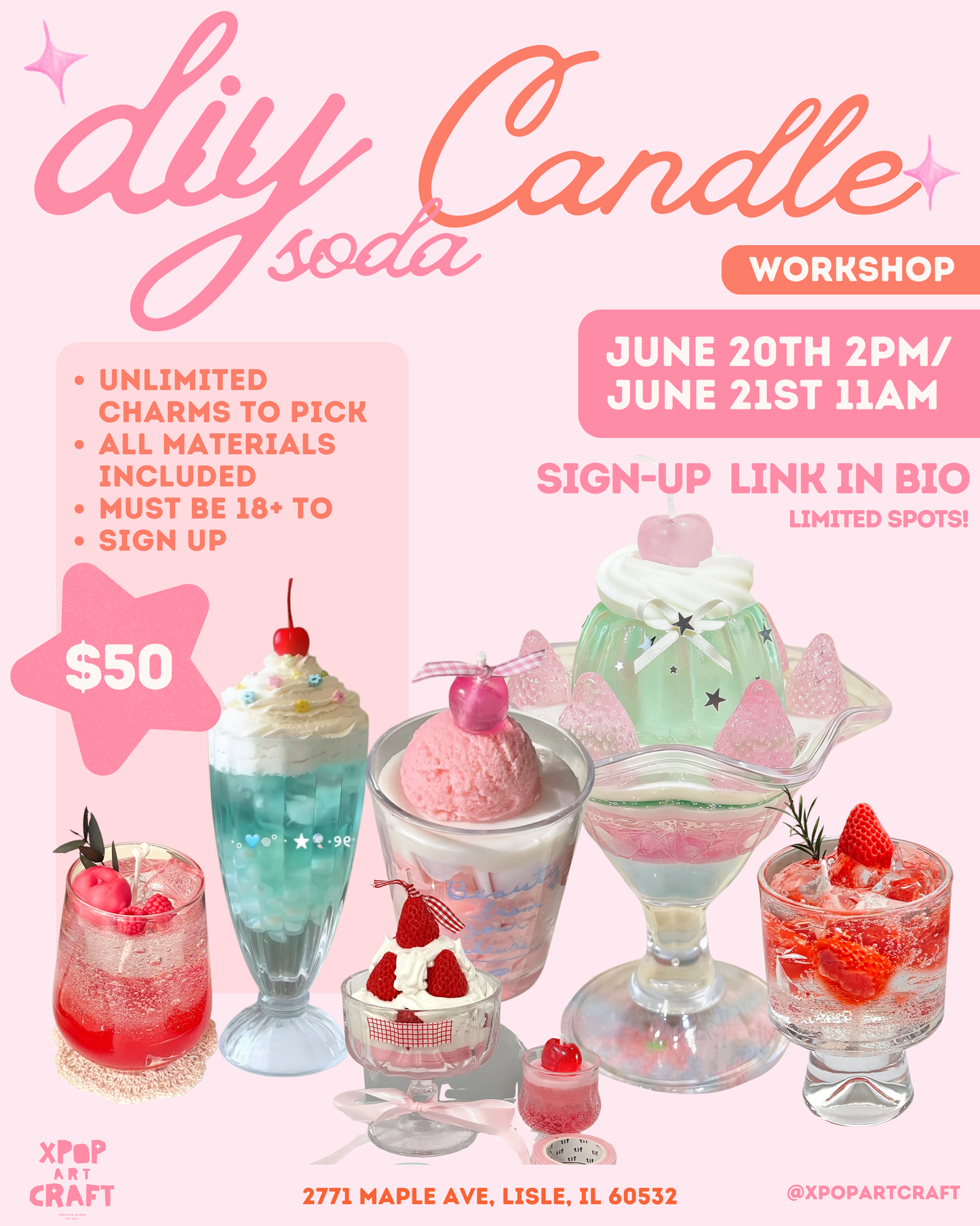 DIY SODA CANDLE WORKSHOP | 06/20-06/21