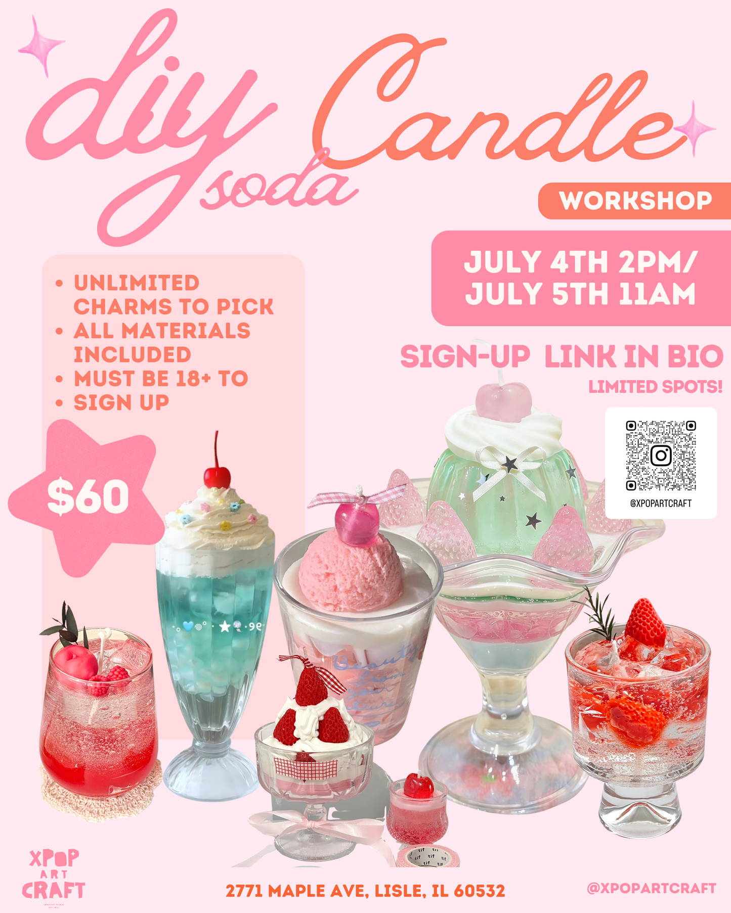 DIY SODA CANDLE WORKSHOP | 07/04-07/05