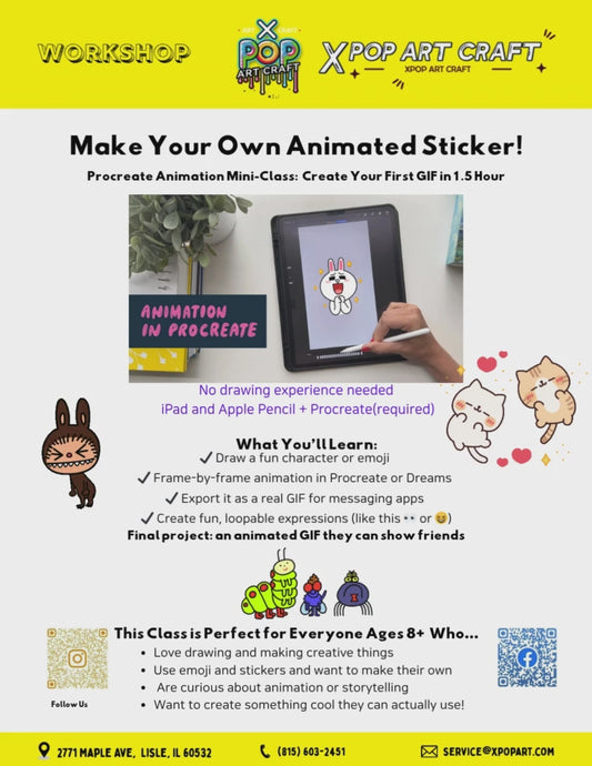 Procreate Animation Mini-Class $29 per class